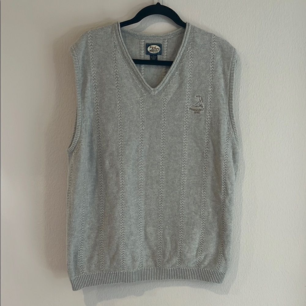 Gray Sleeveless Sweater Vest